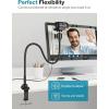 imageInnoGear Webcam Stand with Phone Mount Desk Camera Arm Stands Gooseneck for Logitech Webcam BRIO 4K C960 C920 C920S C922 C922x C925e C930 C930e C615 NexiGo N60 Right Light Gopro with 14quot Thread
