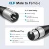 imageInnoGear XLR Microphone Cables 6 Feet 2 Pack OxygenFree Copper Male to Female 3Pin Balanced XLR Mic Cables Cord for Speaker Podcast Audio Mixer DMX Effector Amplifier Sound Card BlackSilver