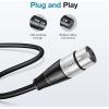 imageInnoGear XLR Microphone Cables 6 Feet 2 Pack OxygenFree Copper Male to Female 3Pin Balanced XLR Mic Cables Cord for Speaker Podcast Audio Mixer DMX Effector Amplifier Sound Card BlackSilver