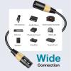 imageInnoGear XLR Microphone Cables 6 Feet 2 Pack OxygenFree Copper Male to Female 3Pin Balanced XLR Mic Cables Cord for Speaker Podcast Audio Mixer DMX Effector Amplifier Sound Card BlackMulticolored