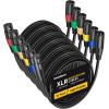imageInnoGear XLR Microphone Cables 6 Feet 2 Pack OxygenFree Copper Male to Female 3Pin Balanced XLR Mic Cables Cord for Speaker Podcast Audio Mixer DMX Effector Amplifier Sound Card BlackMulticolored