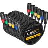 imageInnoGear XLR Microphone Cables 6 Feet 2 Pack OxygenFree Copper Male to Female 3Pin Balanced XLR Mic Cables Cord for Speaker Podcast Audio Mixer DMX Effector Amplifier Sound Card BlackMulticolored