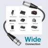 imageInnoGear XLR Microphone Cables 6 Feet 2 Pack OxygenFree Copper Male to Female 3Pin Balanced XLR Mic Cables Cord for Speaker Podcast Audio Mixer DMX Effector Amplifier Sound Card BlackSilver
