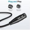imageInnoGear XLR Microphone Cables 6 Feet 2 Pack OxygenFree Copper Male to Female 3Pin Balanced XLR Mic Cables Cord for Speaker Podcast Audio Mixer DMX Effector Amplifier Sound Card BlackBlack