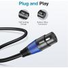 imageInnoGear XLR Microphone Cables 6 Feet 2 Pack OxygenFree Copper Male to Female 3Pin Balanced XLR Mic Cables Cord for Speaker Podcast Audio Mixer DMX Effector Amplifier Sound Card BlackMulticolored
