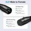 imageInnoGear XLR Microphone Cables 6 Feet 2 Pack OxygenFree Copper Male to Female 3Pin Balanced XLR Mic Cables Cord for Speaker Podcast Audio Mixer DMX Effector Amplifier Sound Card BlackBlack