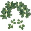 imageInnoGear 50pcs Artificial Green Leaves Bulk Rose Leaves Artificial Greenery Fake Rose Flower Leaves for Decoration DIY Wedding Bouquets Centerpieces Bridal Shower Party Valentines Day Christmas Xmas