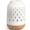 imageInnoGear Aromatherapy Diffuser 150ml Ceramic Diffuser Ultrasonic Humidifier Cool Mist Essential Oil Diffusers for Home Air Diffuser with 2 Mist Modes Waterless Auto Off WhiteWhite
