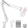 imageInnoGear Boom Arm Microphone Mic Stand for Blue Yeti HyperX QuadCast SoloCast Snowball Fifine Shure SM7B and other Mic MediumWhite