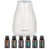 imageInnoGear Essential Oil Diffuser with Oils 100ml Aromatherapy Diffuser with 6 Essential Oils Set Aroma Cool Mist Humidifier Gift Set Dark Wood GrainGrey Wood Grain