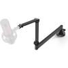 imageInnoGear Low Profile Mic Arm 360 Rotatable Microphone Arm Stand Foldable Desk Mic Boom Arm with 38quot to 58quot Adapter for Fifine AM8 K669B Blue Yeti HyperX QuadCast SoloCast AT2020 and Other MicsBlack