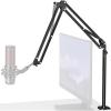 imageInnoGear Low Profile Mic Arm 360 Rotatable Microphone Boom Arm Mic Stand for Fifine AM8 K669B Blue Yeti HyperX QuadCast SoloCast AT2020 with Mic Clip 38quot to 58quot 38quot to 14quot Adapter BlackBlack