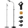 imageInnoGear Microphone Stand Mic Stand Detachable Gooseneck Mic Floor Stand Height Adjustable from 32 to 70 with Weighted Round Base for Blue Yeti Blue Snowball Shure SM7B Shure SM58 Samson Q2U