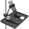 imageInnoGear Microphone Stand Tray Mic Stand Tray with Phone Holder Adjustable Clamp On 106quot  81quot Shelf for Boom Stand Tripod Music Stand Accessories for Singing Podcast Recording Streaming Stage