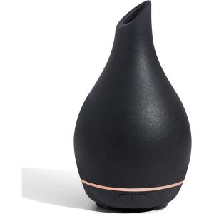 imageInnoGear 150ml Ceramic Oil Diffuser Handcrafted Stone Essential Oil Diffuser Aromatherapy Diffusers Ultrasonic Cool Mist Humidifier Vaporizor with 2 Mist Modes for Room Home White Twist Ceramic1