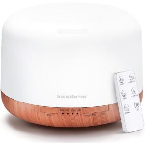 imageInnoGear 500ml Essential Oil Diffuser with Remote Control Premium Ultrasonic Aromatherapy Diffusers Scent Humidifier Vaporizer AutoOff Timer for Large Room Home YellowYellow
