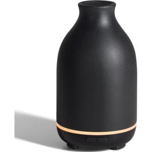 imageInnoGear Essential Oil Diffuser 150ml Ceramic Stone Diffuser Handcrafted Aromatherapy Diffusers Ultrasonic Cool Mist Humidifier Vaporizor with 2 Mist Modes Waterless Auto Off for Room Office WhiteBlack