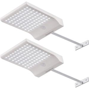 imageInnoGear Solar Gutter Lights Outdoor 80 LED Wall Mount Lighting with Motion Sensor 4 Working Modes IP65 Waterproof 450 Lumens for Front Door Yard Garage Pack of 2