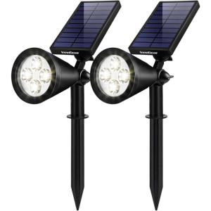 imageInnoGear Solar Lights Outdoor Waterproof Solar Garden Light for Outside Yard Landscape Lighting Pathway Spot Lights Spotlight Wall Light Auto OnOff Pack of 2 WhiteWhite
