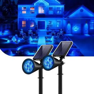 imageInnoGear Solar Lights Outdoor Waterproof Solar Garden Light for Outside Yard Landscape Lighting Pathway Spot Lights Spotlight Wall Light Auto OnOff Pack of 2 WhiteBlue