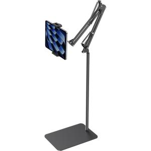 imageInnoGear Tablet Floor Stand Overhead Bed Phone Stand Adjustable Holder Universal Floor Stand Compatible with iPhone iPad Pro Air Mini Samsung Tab Kindle EReaders MediumMedium