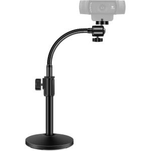 imageInnoGear Webcam Stand for Desk Camera Stand Mount Gooseneck Arm for Logitech Webcam C922 C930e C920S C920 C615 C960 C920x BRIO 4K NexiGo N60 Phone Mount Right Light GoPro with 14quot Thread