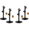 imageInnoGear Desktop Microphone Stand 4 Pack Upgraded Adjustable Table Mic Stand with Mic Clip and 58quot Male to 38quot Female Screw for Blue Yeti Snowball Spark ampamp Other Microphone