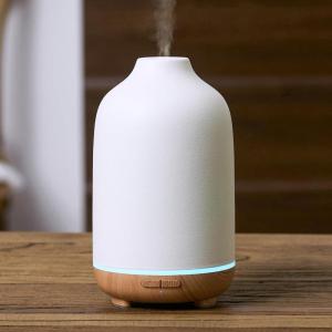 imageInnoGear 150ml Ceramic Essential Oil Diffuser Handcrafted Stone Aromatherapy Scent Diffuser Ultrasonic Aroma Diffusers Humidifier Vaporizer with 2 Mist Modes Waterless Auto Off for Home Room Office