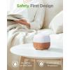 imageInnoGear 150ml Essential Oil Diffuser Premium 5in1 Diffusers for Home Scent 8 LED Color Aromatherapy Diffuser Air Desk Mini Humidifier Small Vaporizer Aroma Diffuser for Computer Laptop Room Office