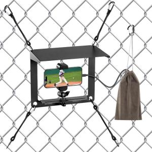 imageInnoGear Fence Mount for Phone Flexible Cell Phone Fence Mount with Shade Live Sports Streaming Kit with Swivel Head for Mevo Start Phones GoPro and Other Action Cameras Baseball Games Tennis