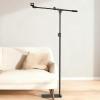 imageInnoGear Mic Stand Floor Boom Arm Floor Microphone Stand Height Adjustable Heavy Duty with Iron Base for HyperX SoloCast HyperX QuadCast S Razer Seiren V3 Mini Blue Yeti Shure SM58 and Other Mics