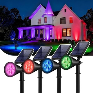 image:imageInnoGear Solar Spot Lights Outdoor Solar Lights Solar Spotlights Flag Pole Light Waterproof Landscape Lighting Outside for Flag Uplighting Backyard Patio Pathway Statue Palm Tree Sign WhiteRed  Green  Violet Purple  Blue