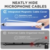 image:imageInnoGear 2026 Upgraded Microphone Boom Arm Magnetic Cable Management Low Profile Mic Stand 360 Rotatable Desk Mount for Fifine AM8 K669B Blue Yeti HyperX QuadCast SoloCast AT2020 WhiteWhite