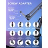 image:imageInnoGear 2026 Upgraded Microphone Boom Arm Magnetic Cable Management Low Profile Mic Stand 360 Rotatable Desk Mount for Fifine AM8 K669B Blue Yeti HyperX QuadCast SoloCast AT2020 WhiteBlack