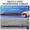 image:imageInnoGear 2026 Upgraded Microphone Boom Arm Magnetic Cable Management Low Profile Mic Stand 360 Rotatable Desk Mount for Fifine AM8 K669B Blue Yeti HyperX QuadCast SoloCast AT2020 WhiteBlack