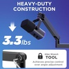 image:imageInnoGear 2026 Upgraded Microphone Boom Arm Magnetic Cable Management Low Profile Mic Stand 360 Rotatable Desk Mount for Fifine AM8 K669B Blue Yeti HyperX QuadCast SoloCast AT2020 WhiteBlack