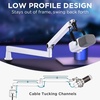 image:imageInnoGear 2026 Upgraded Microphone Boom Arm Magnetic Cable Management Low Profile Mic Stand 360 Rotatable Desk Mount for Fifine AM8 K669B Blue Yeti HyperX QuadCast SoloCast AT2020 WhiteWhite