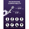 image:imageInnoGear 2026 Upgraded Microphone Boom Arm Magnetic Cable Management Low Profile Mic Stand 360 Rotatable Desk Mount for Fifine AM8 K669B Blue Yeti HyperX QuadCast SoloCast AT2020 WhiteWhite