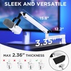 image:imageInnoGear 2026 Upgraded Microphone Boom Arm Magnetic Cable Management Low Profile Mic Stand 360 Rotatable Desk Mount for Fifine AM8 K669B Blue Yeti HyperX QuadCast SoloCast AT2020 WhiteWhite
