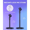 image:imageInnoGear Desktop Microphone Stand Telescopic Table Mic Stand for Desk Adjustable with Mic Clip 58 to 38 Screw for Blue Yeti HyperX QuadCast SoloCast Snowball Fifine Shure SM7B and Other Mic