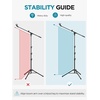 image:imageInnoGear Microphone Stand Floor Adjustable Tripod Boom Mic Stand with Tablet Phone Holder Carrying Bag 2 Mic Clips 38 to 58 Adapter for Blue Yeti SM58 SM48 Fifine K669B Podcast Singing Stage